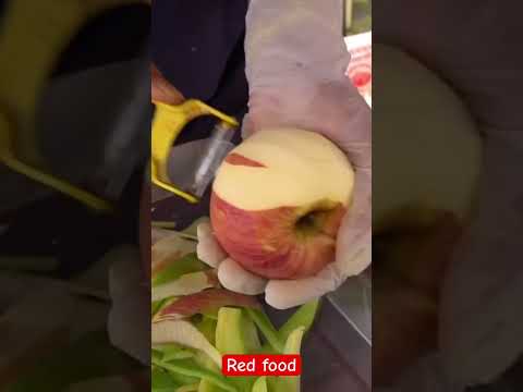 Peel Apple - fruit cutting street food #streetfood #food #foodie #fruitcutting #apple #peelskin