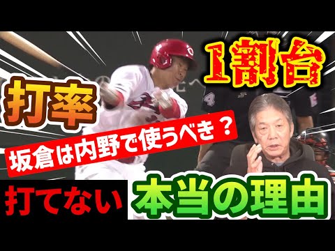 【坂倉将吾低迷の理由】坂倉はキャッチャー１本じゃなく内野もやらせるべきなのか？打率は一時期１割台にも…違う！坂倉が打てない本当の理由はそんな事じゃない【高橋慶彦】【広島東洋カープ】【プロ野球OB】