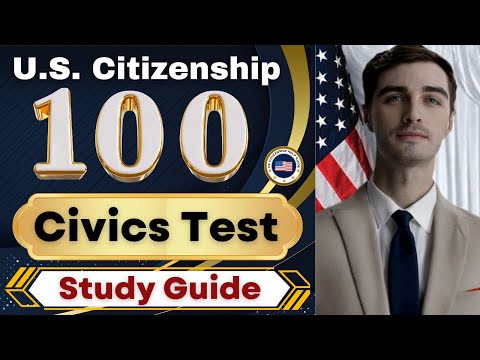 2023 US Citizenship 1 to 100 Civics Test Questions/Answers, Study Guide, Interview, Ciudadania, 2024