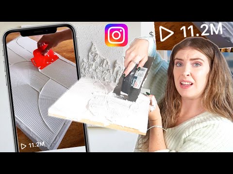 Testing VIRAL Instagram Home Art Hacks..spackling on a canvas..??