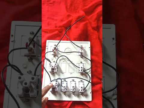 #shorts 4 switch 2 socket 1 fuse 1 indicator board ka connectionबोर्ड वायरिंग कैसे करें board wiring