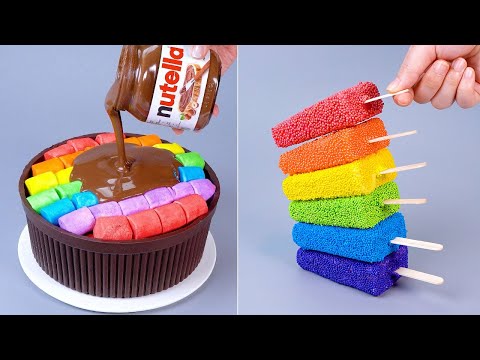 Fantastic RAINBOW Cake Decorating Idea 🌈😍 Perfect Chocolate Cake Compilation