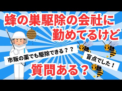 【５ｃｈ有益スレ】蜂の巣駆除の会社に勤めてる人による回答【まとめ動画】