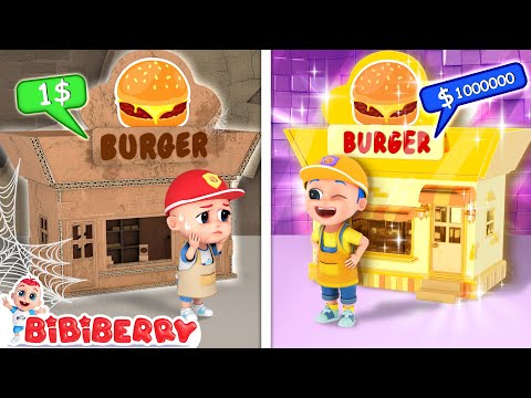 Colorful Food Song - Rich vs Poor SECRET McDonald's | Kids Songs | Bibiberry Nursery Rhymes