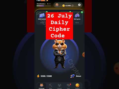 26 july hamster daily cipher code | today's  hamster Kombat daily morse code 26 july