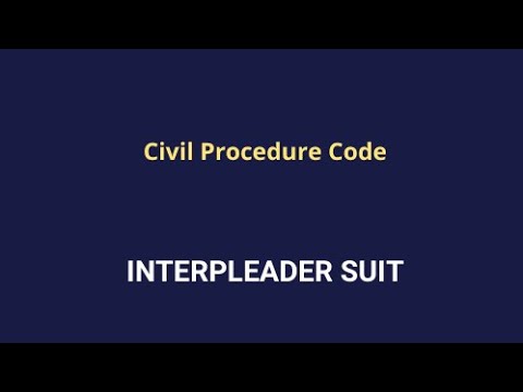 Interpleader suit || cpc || order 35