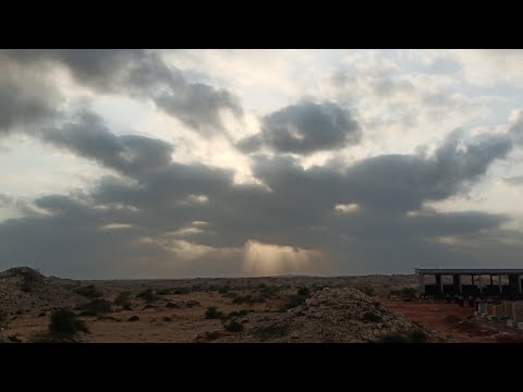 Vlog, Beautiful nature, weather and clouds at Construction site of Wind Power Plant in Pakistan