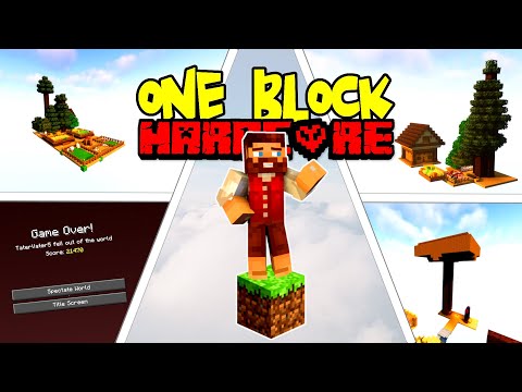 I Survived 100 Days in Minecraft Skyblock One Block HARDCORE (FULL MOVIE)