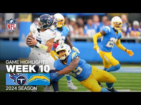 Tennessee Titans vs. Los Angeles Chargers | 2024 Week 10 Game Highlights