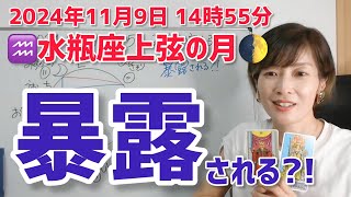 【2024年11月9日水瓶座上弦の月🌓】暴かれる？！本当の私【ホロスコープ・西洋占星術】