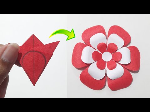 Beautiful Paper Flower Making Idea | Very Easy Paper Flower Making | New Design Flower