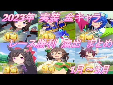 【ウマ娘】2023年 1月～3月 実装 全キャラレース勝利演出まとめ