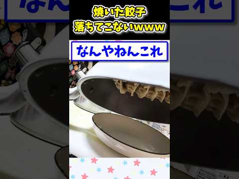 【2ch面白いスレ】餃子焼いたんやがフライパンから落ちてこないwww