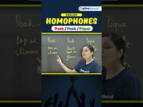 Peek, Peak, Pique & Difference: Homophones Explained! #homophonesinenglish #ssc #exam #english