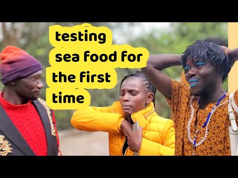 Mama kaunty  stivo simple boy  dem wa Facebook  testing  sea food for the first time