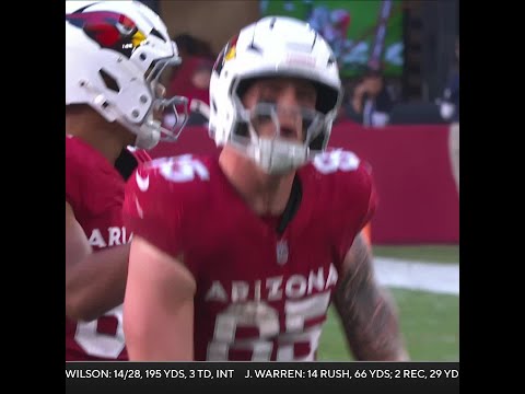 Trey McBride catches for a 18-yard Gain vs. New York Jets