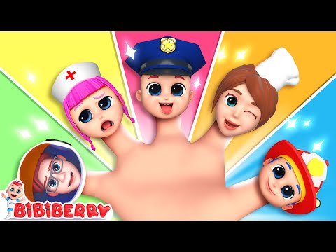 Jozzy's Finger Family - Chug Chug Tractor Song | Funny Kids Songs | Bibiberry Nursery Rhymes