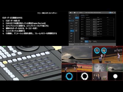 MLS-X1スイッチャー操作説明ビデオ[CGボーダー(CG額縁)をのせる]【ソニー公式】