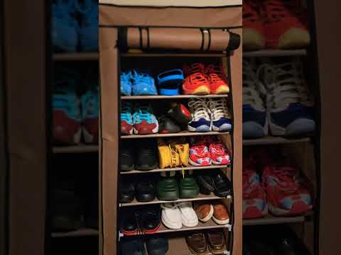 Assembled the 12 tier  shoe organizer from Temu #temu #diy