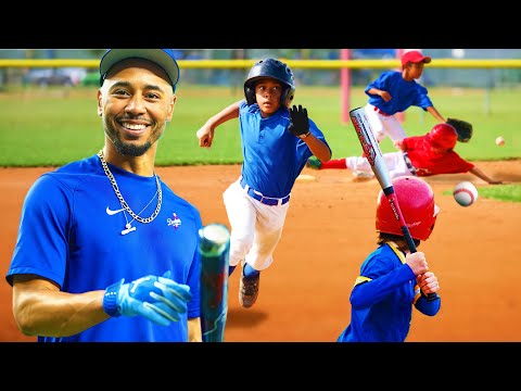 MLB All-Star Mookie Betts Takes Fans to Batting Practice