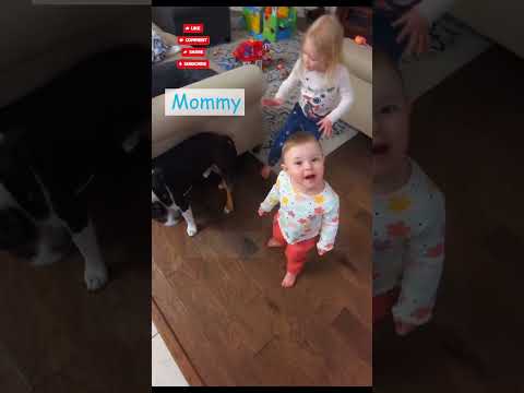 Cute baby calling mummy