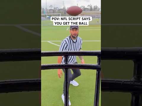 POV: NFL SCRIPT SAYS YOU GET THE BALL.. #nfl #funny #football