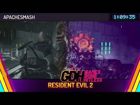 Resident Evil 2 by apachesmash in 1:09:35 - Games Done Hitless