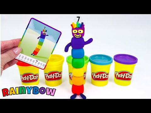 Make Your Own Number Seven Numberblock with Play Doh