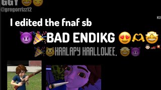 The bad ending 😱🤬 buoit it’s edited 🤓☝️FNaF SB #fivenightsatfreddyssecuritybreach #fnaf HAPPY HW!