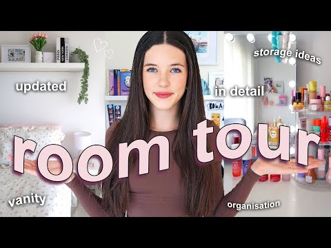 UPDATED ROOM TOUR 🍒 *In Full Detail* aesthetic, makeup vanity, room decor, organising