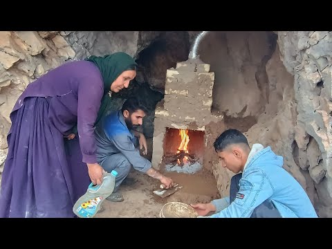 Making a fireplace heater in the cave: essential heat in nomadic life2024