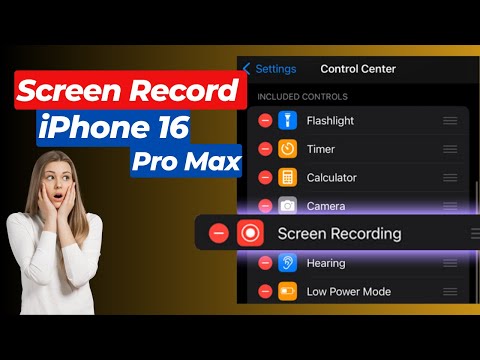 How To Screen Record On iPhone 16 Pro Max | Screen Record On iPhone 16:Pro