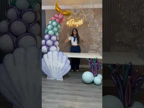 New little mermaid movie. Little mermaid party decoration. Easy little mermaid birthday decor🧜‍♀️💜