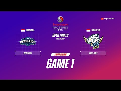 Rebellion vs EVOS Holy GAME 1 Snapdragon Pro Series Season 6 | RBL VS EVHL ESPORTSTV