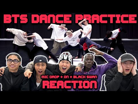 WE WATCH 3 DIFFERENT BTS DANCE PRACTICES |  MIC DROP + ON + BLACK SWAN