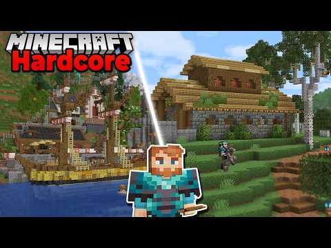 I Built for 24 HOURS in Hardcore Minecraft 1.21 Survival (again)