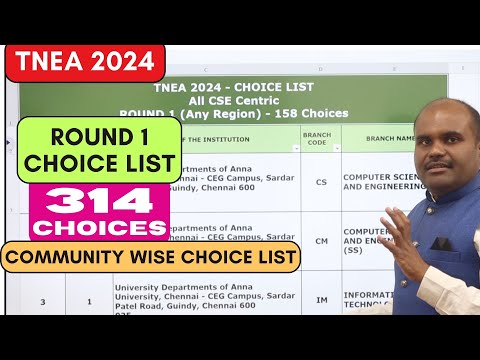 TNEA 2024 | Round 1 சூப்பர் Choice List | 318 Choices in 40+ Colleges | 🔥 91 Pages Hand Book