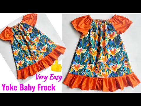 Yoke Baby frock cutting and stitching | Baby Frock cutting and stitching