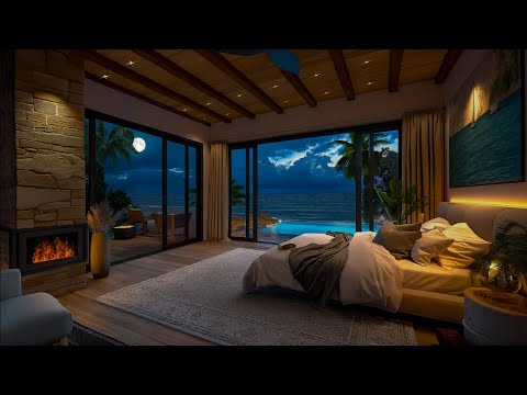 Oceanfront Bedroom Ambience 🌊 | Relaxing Beach Sounds and Tranquil Waves for Peaceful Sleep