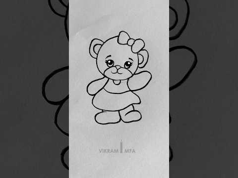 Cute teddy bear  drawing #easy teddy bear drawing#pencil drawing#shortsCute teddy bear