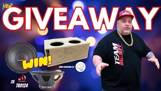 Giveaway Time!  Win a Audio Assassins Vented Enclosure and 2 Massive Audio TKO124 Subwoofers! TODAY!