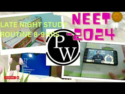 my night study routine 8-9 hrs and my PW AITS preparation #neet2024 #pw_motivation