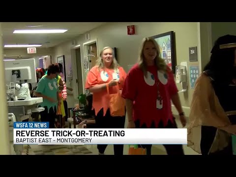 Baptist East holds annual reverse trick-or-treating