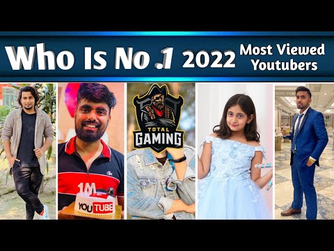 Top 10 Most viewed Channels in India 🇮🇳 2022 | Ft. Techno Gamerz, Total Gaming, dhusyant kukreja