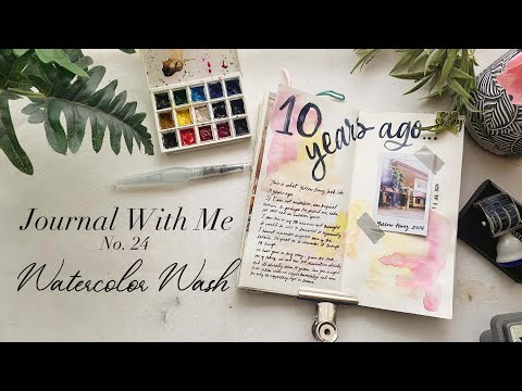 Journal With Me No.24 | Watercolor Wash on Traveler's Notebook | April San Pedro