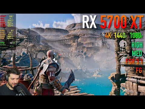 RX 5700 XT - God of War Ragnarök - High, Medium / FSR 3.1 / FG / 3 resolutions!