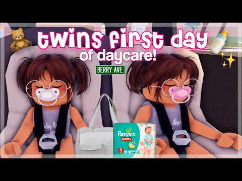 TWINS FIRST DAY OF DAYCARE! | Roblox Berry Avenue Roleplay