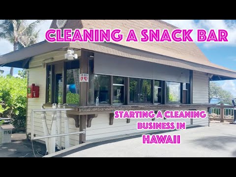 Cleaning A Food Trailer At Sea Life Park - Starting A Cleaning Business in Hawaii