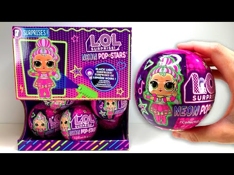 NEW! LOL Surprise NEON Pop Stars - FULL CASE unboxing ASMR No Talking