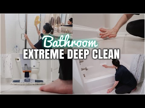 BATHROOM CLEAN WITH ME | DEEP CLEAN WITH ME | EXTREME CLEANING MOTIVATION | REAL LIFE MESS